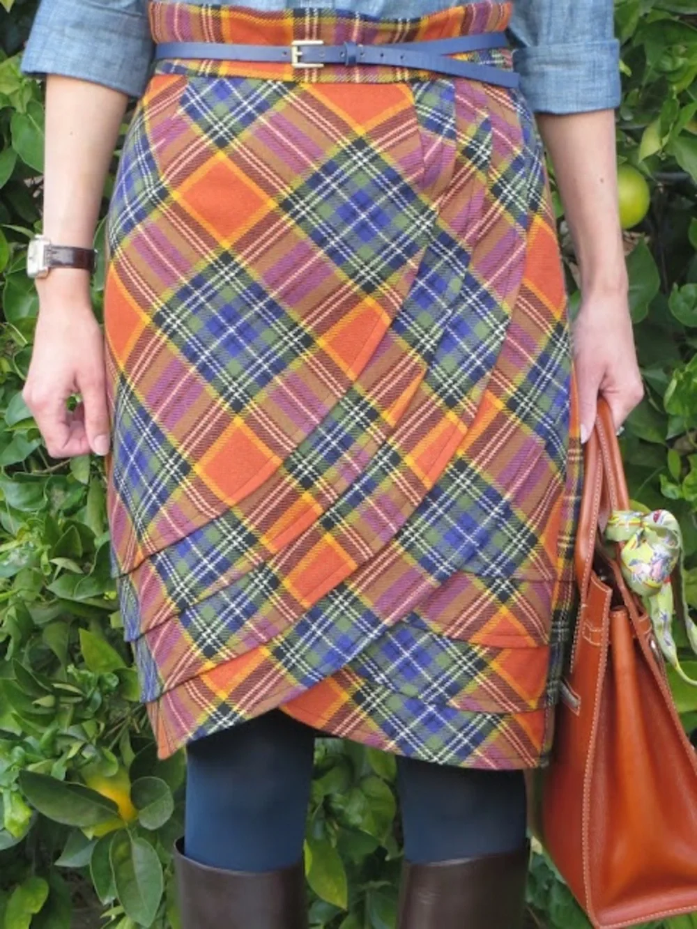 Anthropologie Plenty by Tracy Reese Easy Keeper Wool Plaid Skirt Size 6